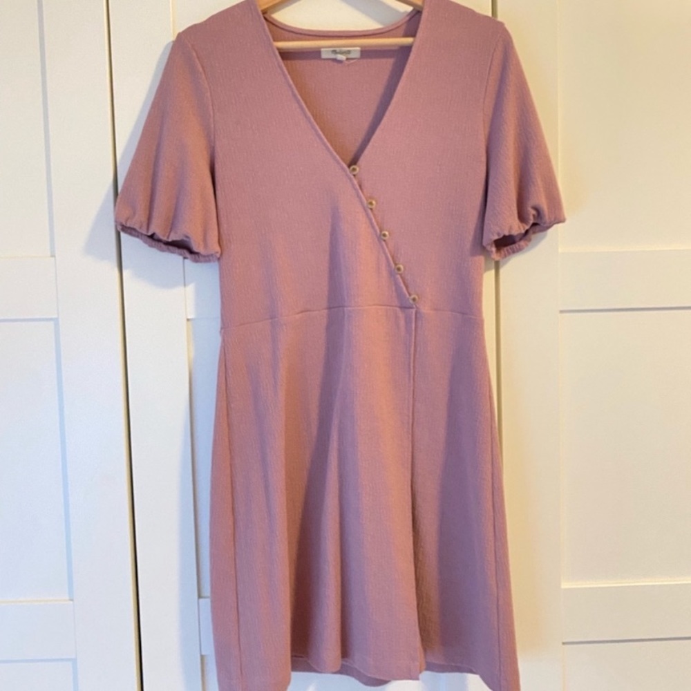 Madewell Cross-Front Button Dress M